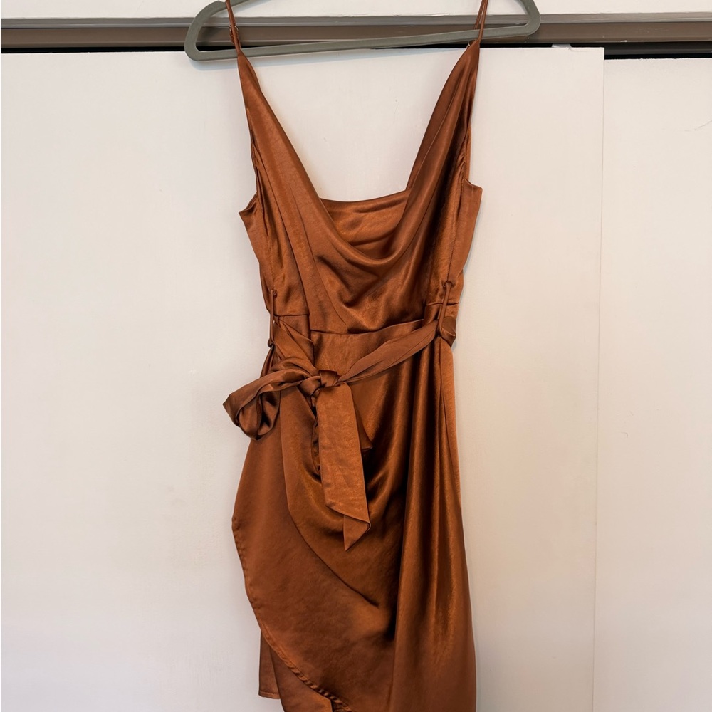 Hello Molly Back To The Island short Copper Brown Chocolate Dress